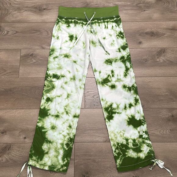 Vuma Wear Vintage Green Tie‎ Dye Active Cargo Jogger Pants Size Small - Picture 1 of 14